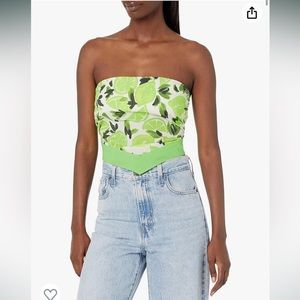 Steve Madden Lime Strapless Bandana Brandy Top